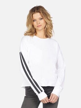 REVOLVE Michael Lauren White Long-Sleeve Crewneck
